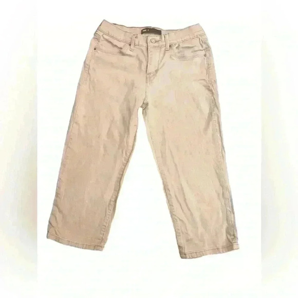 Vintage 1960s Signature Levi’s Jeans Women's 6 Beige Capri Light Wash Denim - Picture 2 of 5